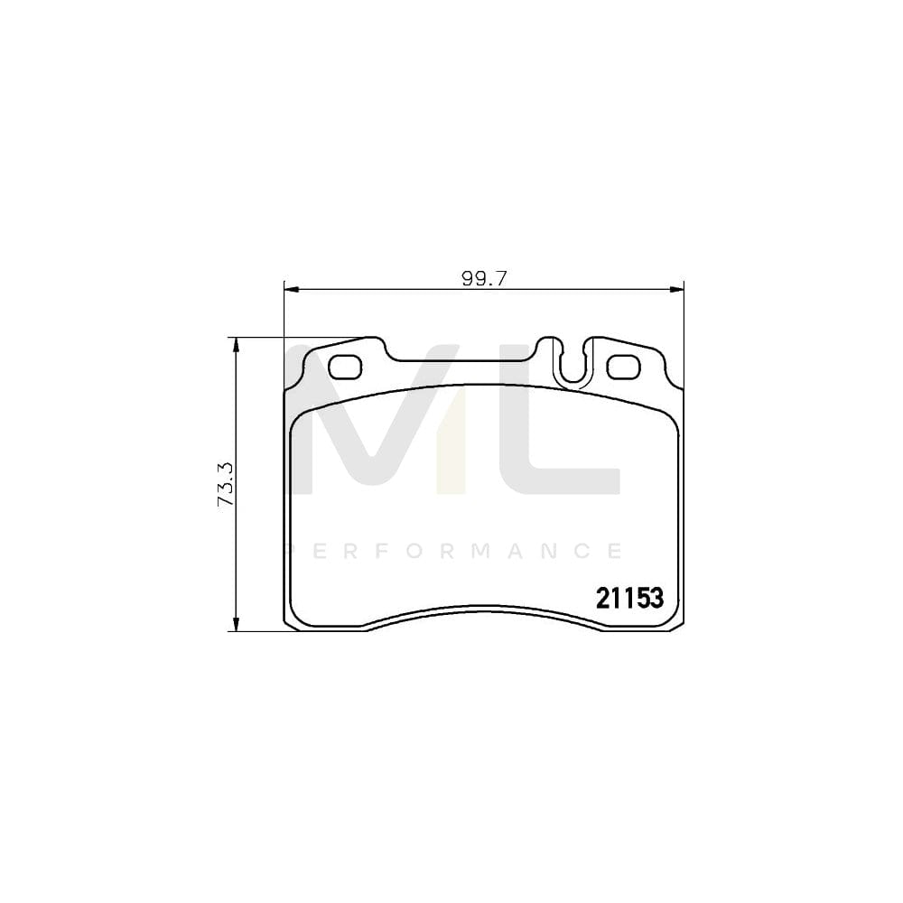 Hella 8DB 355 007-471 Brake Pad Set Prepared For Wear Indicator