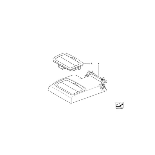 Genuine BMW 52207171120 E70 E70 Armrest, Rear Center SATTELBRAUN (Inc. X5 3.5d, X5 3.0sd & X5 3.0d) | ML Performance US Car Parts