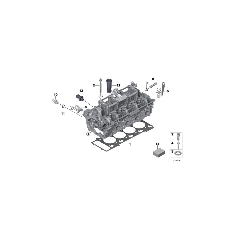 Genuine BMW 11127514379 E65 E66 Cylinder Head Gasket Asbestos-Free 1,05mm (+0,3) (Inc. 735i & 735Li) | ML Performance US Car Parts