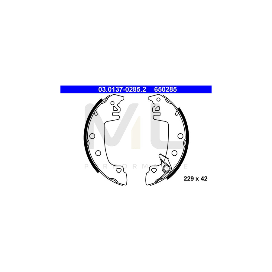 ATE 03.0137-0285.2 Brake Shoe Set