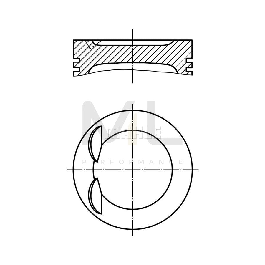 MAHLE ORIGINAL 009 28 00 Piston 84,0 mm, without cooling duct | ML Performance Car Parts