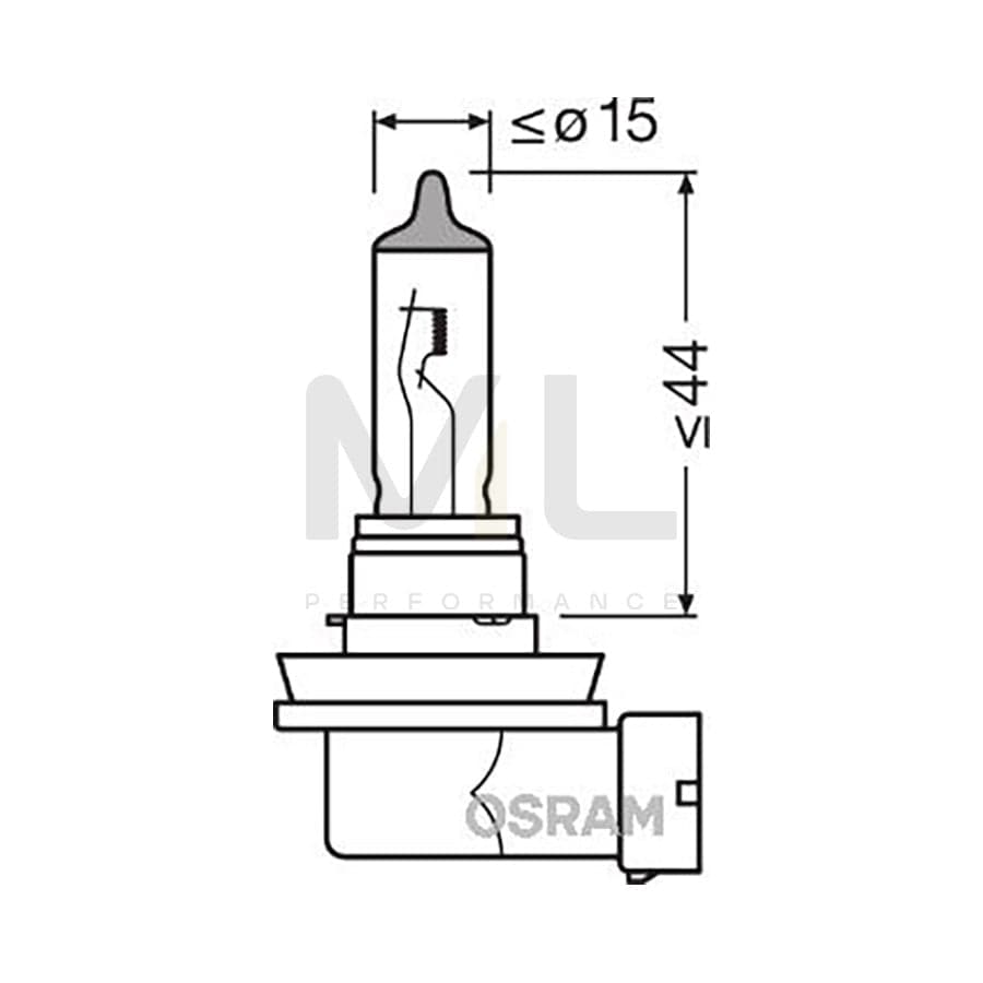 OSRAM COOL BLUE HYPER+ 62211CBH+-HCB Bulb, spotlight Socket Bulb 12V 55W PGJ19-2 5000K Halogen