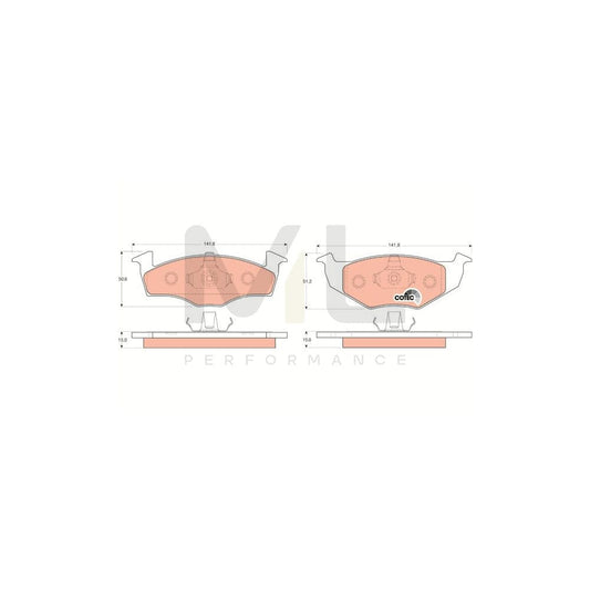 TRW Cotec Gdb1306 Brake Pad Set Not Prepared For Wear Indicator | ML Performance Car Parts