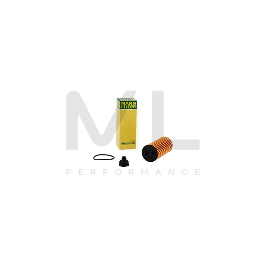 MANN-FILTER HU 6015 z KIT Oil Filter with seal, Filter Insert