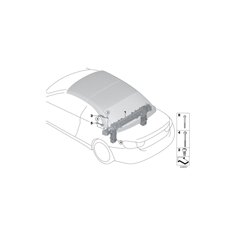 Genuine BMW 54627290646 F83 F33 Rollover Protection (Inc. 425d, 430d & 420i) | ML Performance US