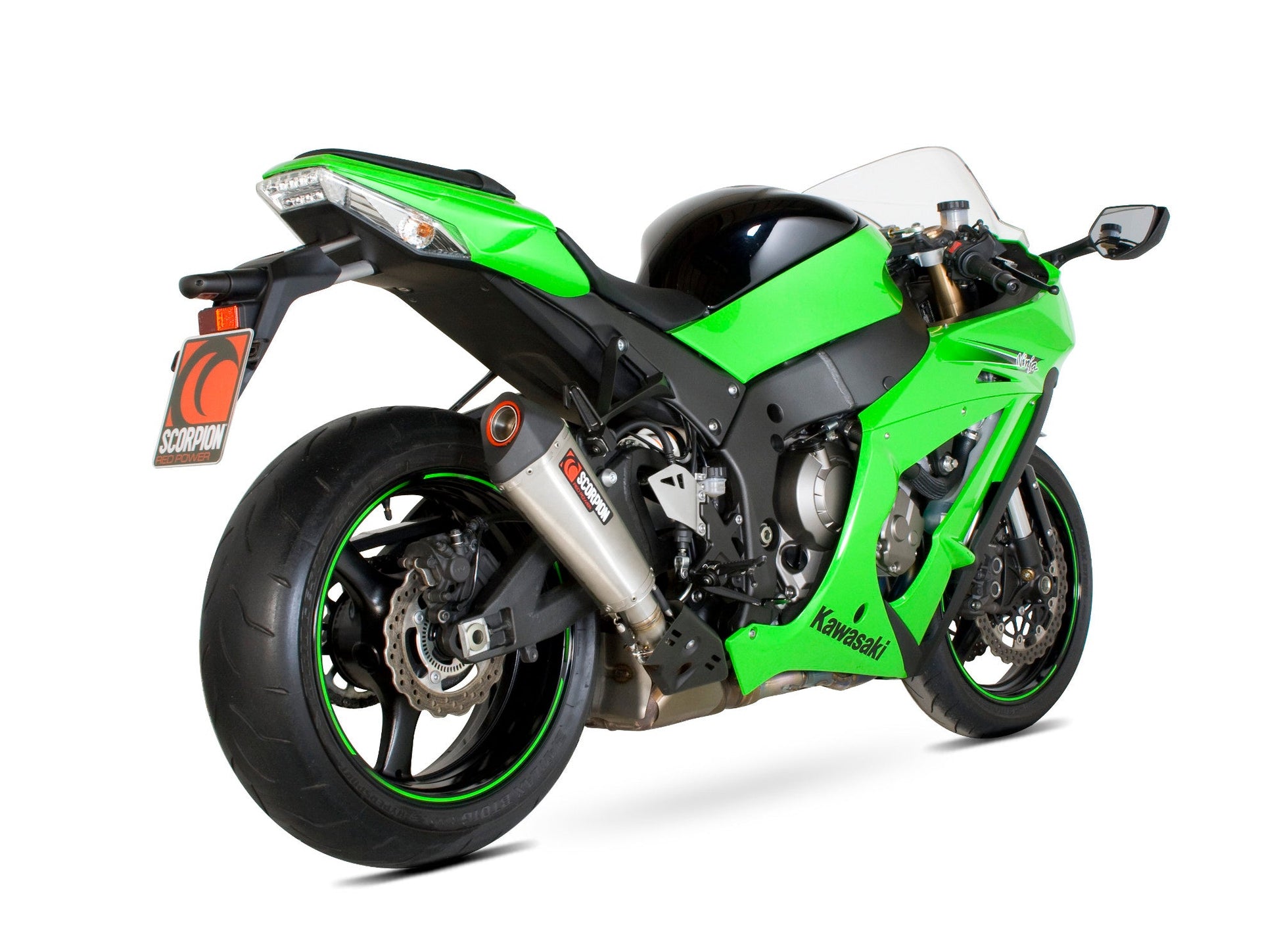 Scorpion RKA88SEO Kawasaki Ninja ZX-10R Serket Taper Slip-On - Brushed Stainless Steel Sleeve | ML Performance US US