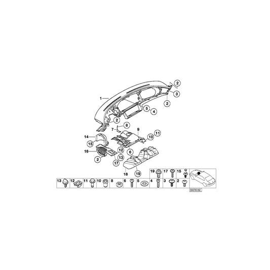 Genuine BMW 51718266907 E52 Foot Controls Trim Panel Bracket (Inc. ALPINA V8 & Z8) | ML Performance US Car Parts