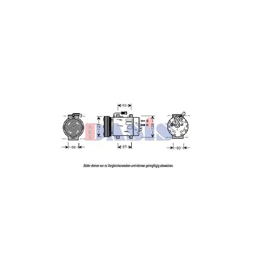 AKS Dasis 852640N Compressor, Air Conditioning for Mitsubishi Carisma