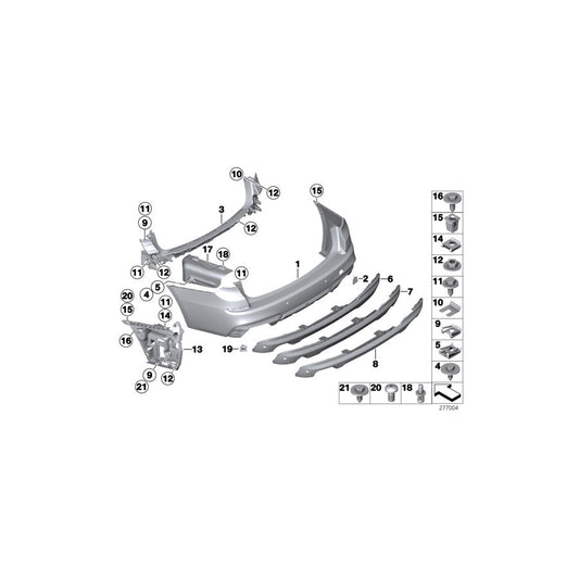 Genuine BMW 51122354342 F07 Set Of Mounts For Pdc Sensor, Rear PDC (Inc. 520d, 530d & 550iX 4.0) | ML Performance US Car Parts