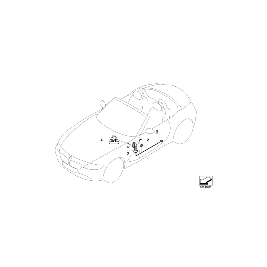Genuine BMW 61126986987 E85 E86 Co-Driver'S Side Door Cable Harness (Inc. Z4 3.0si, Z4 2.5i & Z4 2.0i) | ML Performance US Car Parts