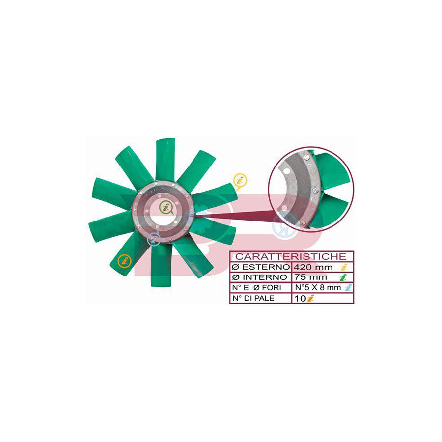 Botto Ricambi Brac0559 Fan, Radiator