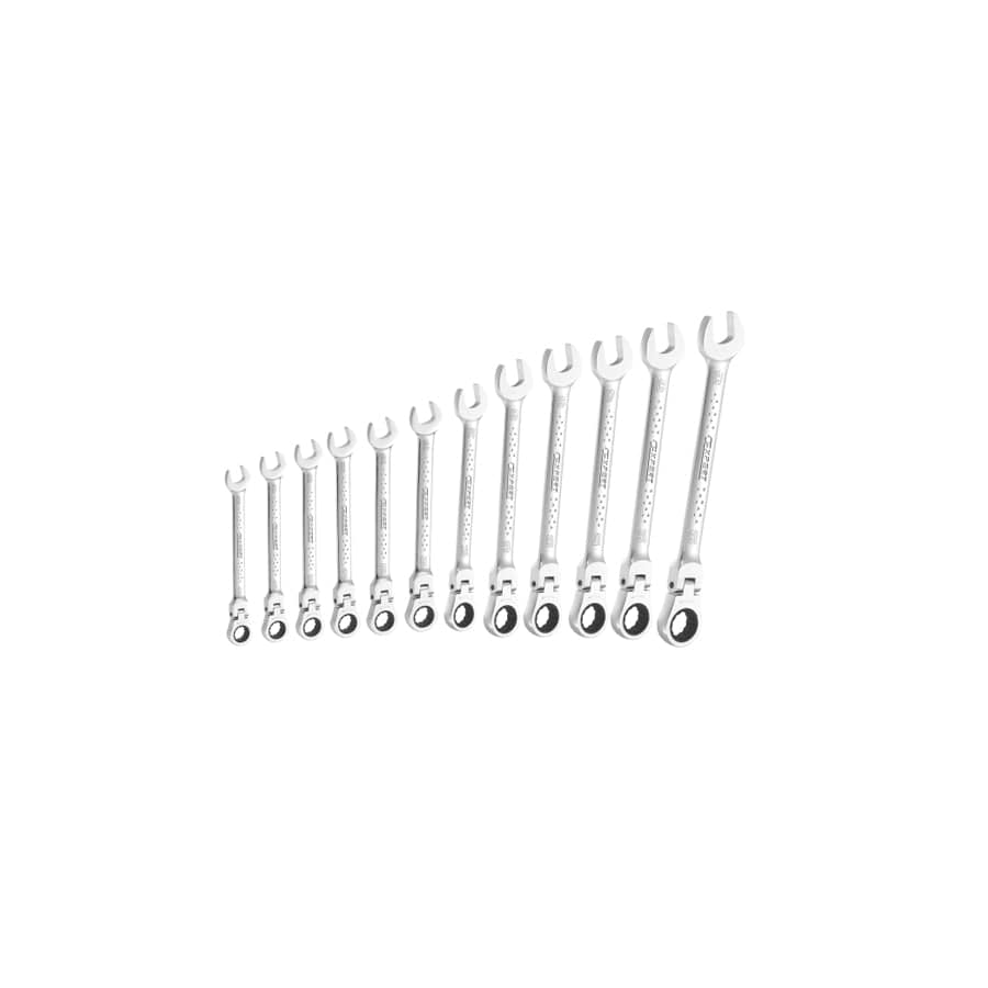 Expert BRIE111102B Flexible Head Ratchet Spanner Set, 12 Piece