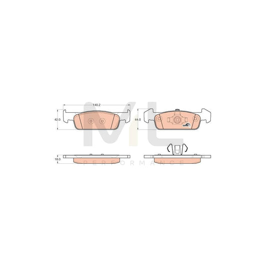 TRW Cotec Gdb2018 Brake Pad Set Not Prepared For Wear Indicator | ML Performance Car Parts