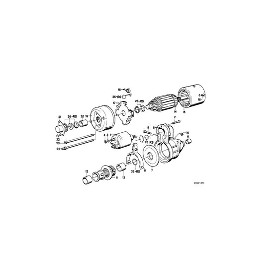 Genuine BMW 12411354576 E23 E12 E24 Carbon Brush Set (Inc. 630CSi, 530i & 3.0CSi) | ML Performance US Car Parts