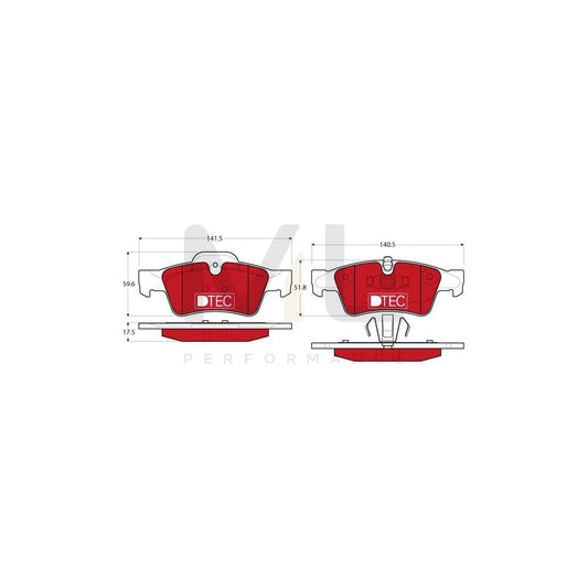 TRW Dtec Cotec Gdb1643Dte Brake Pad Set Prepared For Wear Indicator | ML Performance Car Parts