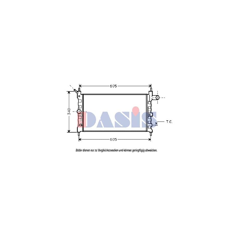 AKS Dasis 151520N Engine Radiator for Opel Astra