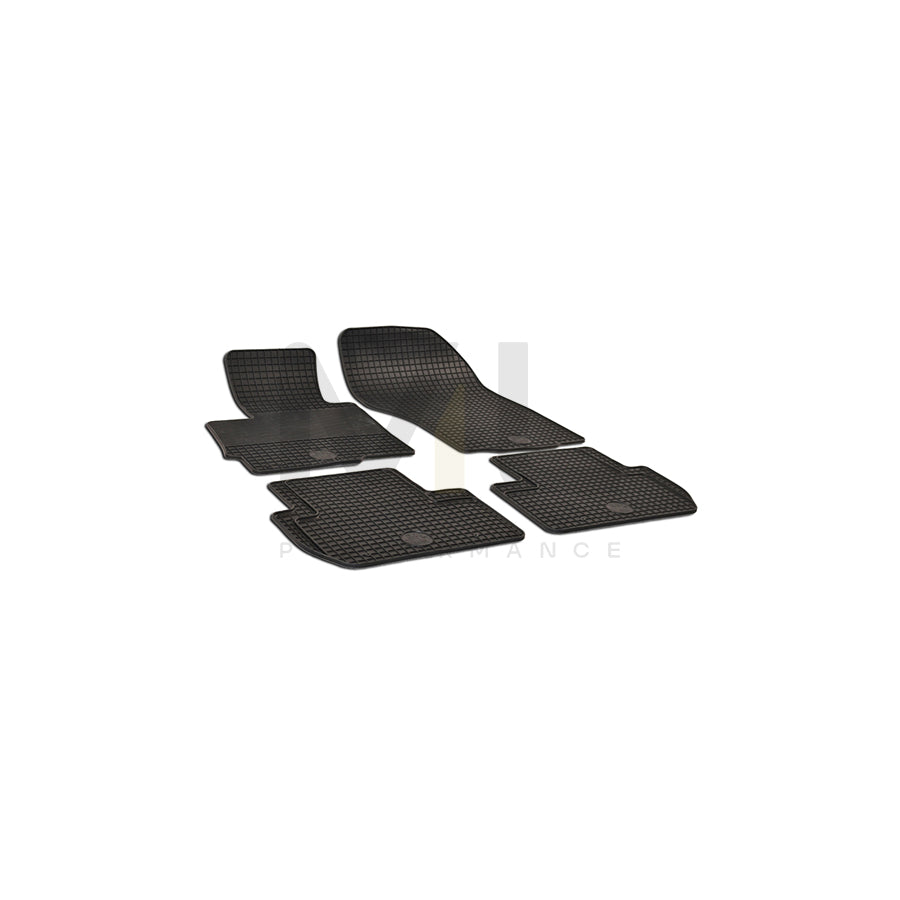 WALSER Tailored 50335 Floor mat set Elastomer, Front and Rear, Quantity: 4, Black