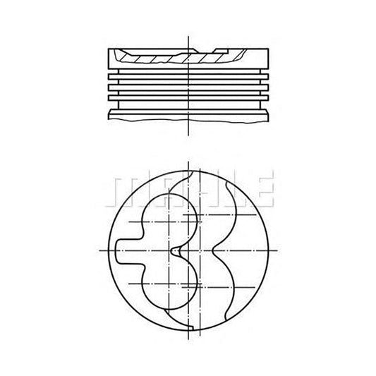 MAHLE ORIGINAL 676 07 02 Piston 81,6 mm, with piston rings | ML Performance Car Parts