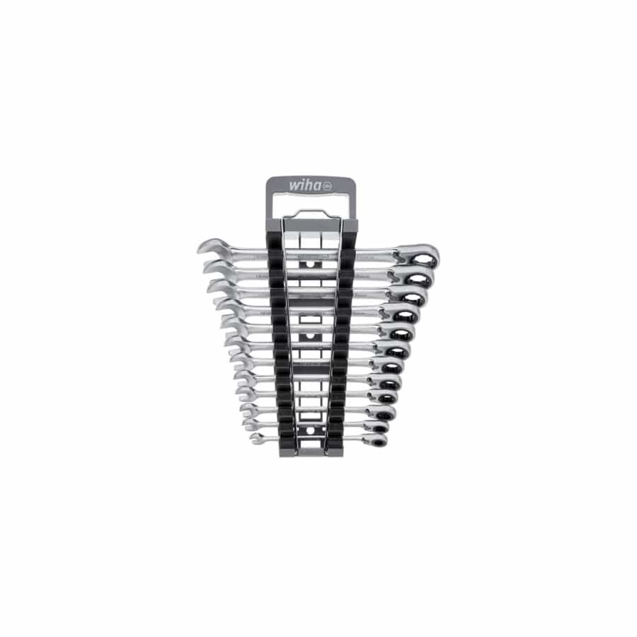 Wiha WHA44661 Ring Ratchet Spanner Set, 12 Piece
