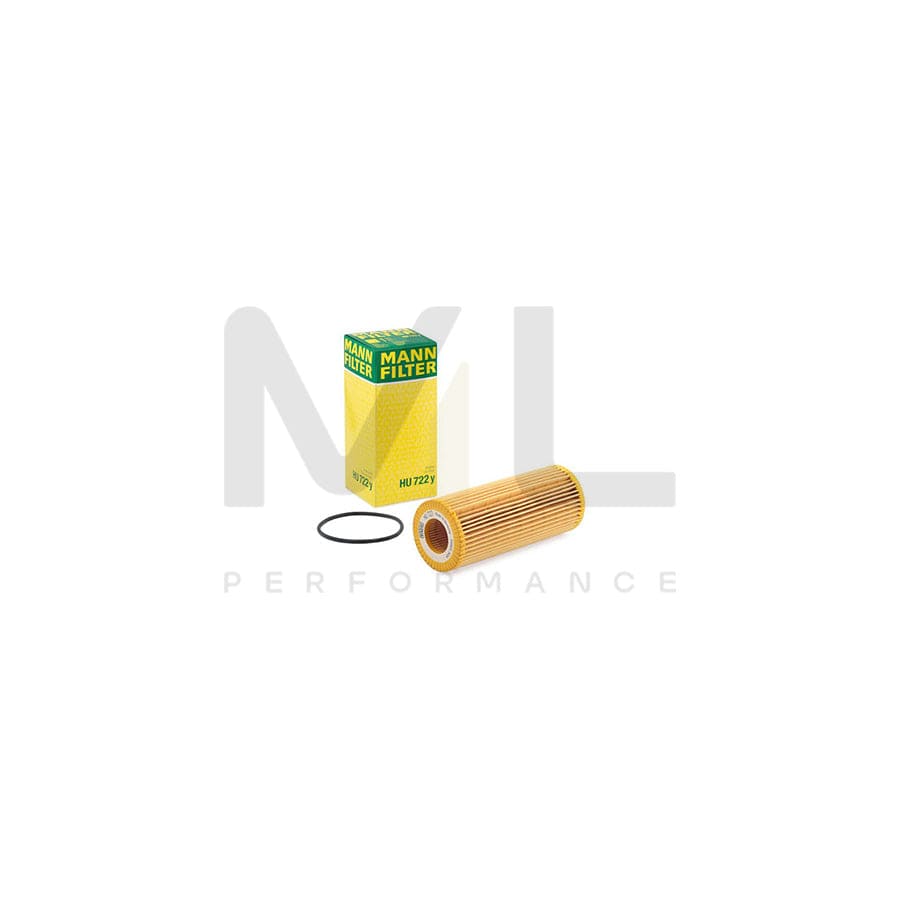 MANN-FILTER HU 722 y Oil Filter with seal, Filter Insert