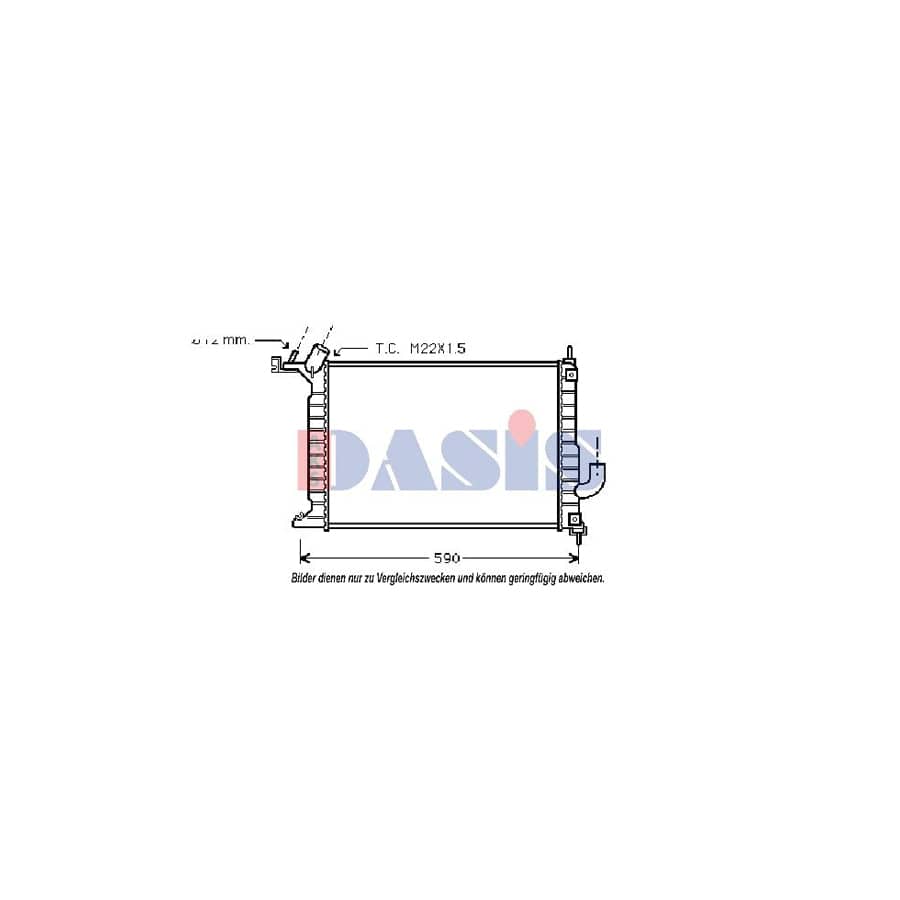 AKS Dasis 151550N Engine Radiator for Opel Vectra
