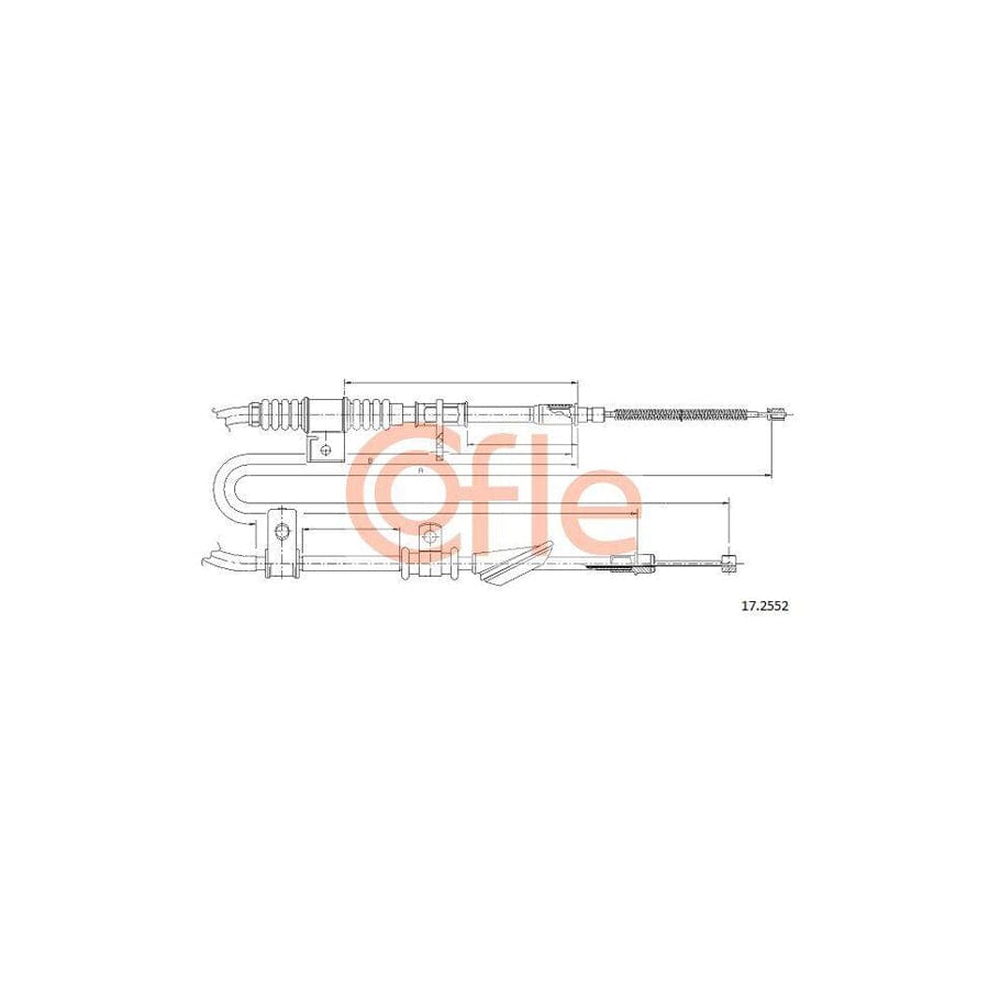 Cofle 92.17.2552 Hand Brake Cable for Hyundai Lantra