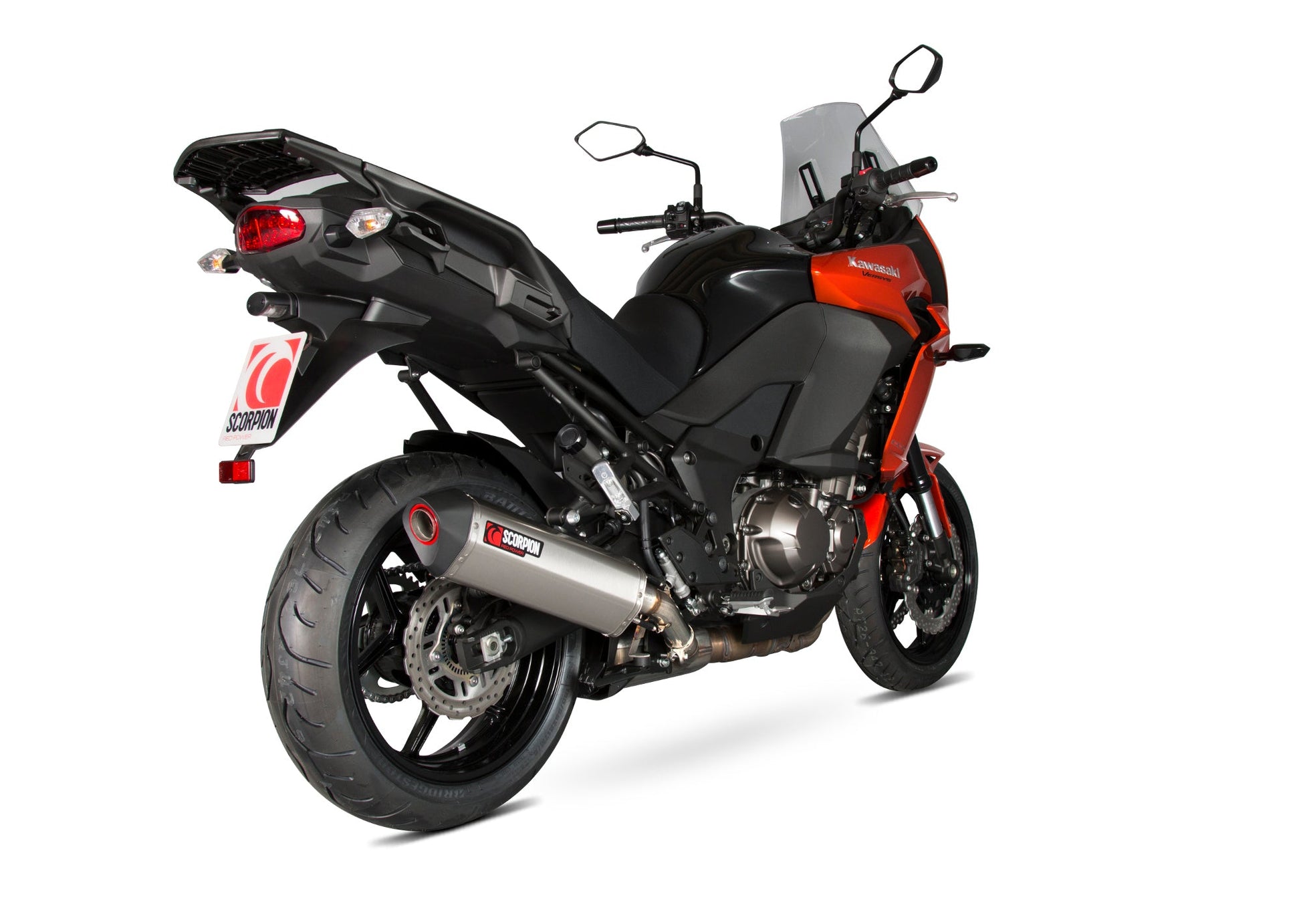 Scorpion RKA112SEO Kawasaki Serket Parallel Slip-On - Brushed Stainless Steel Sleeve (Versys 1000 Tourer / Versys 1000 Grand Tourer) | ML Performance US US