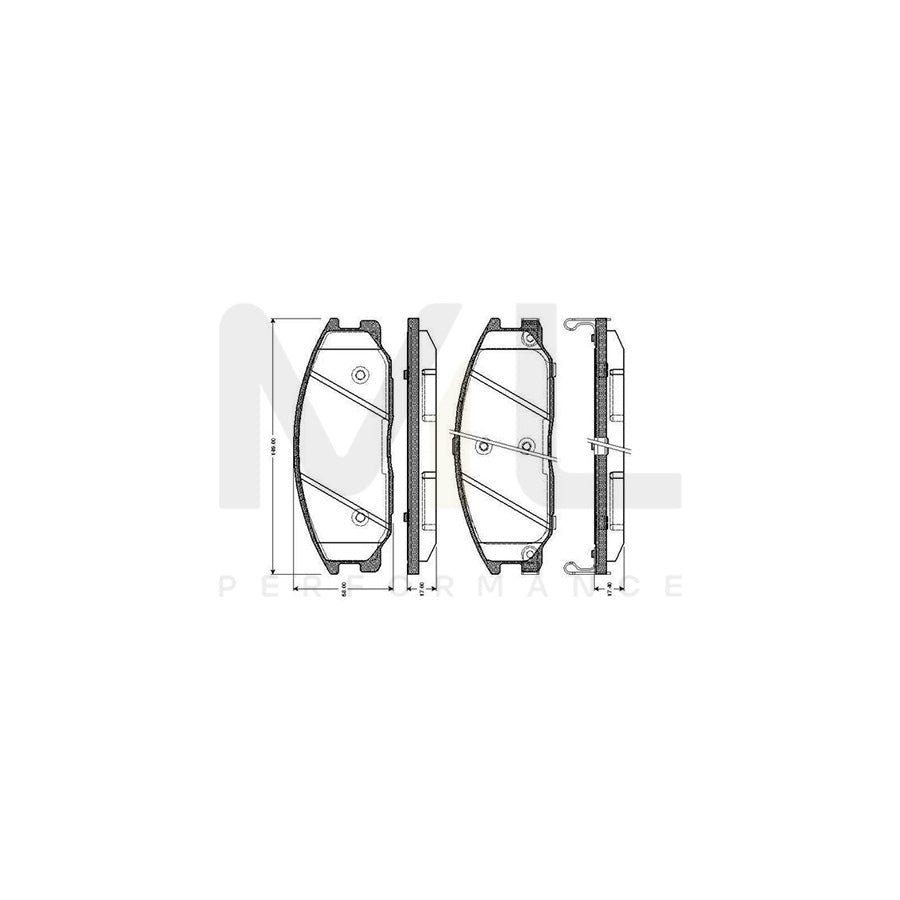 Bosch 0986Tb2379 Brake Pad Set Excl. Wear Warning Contact, With Accessories  | ML Performance Car Parts