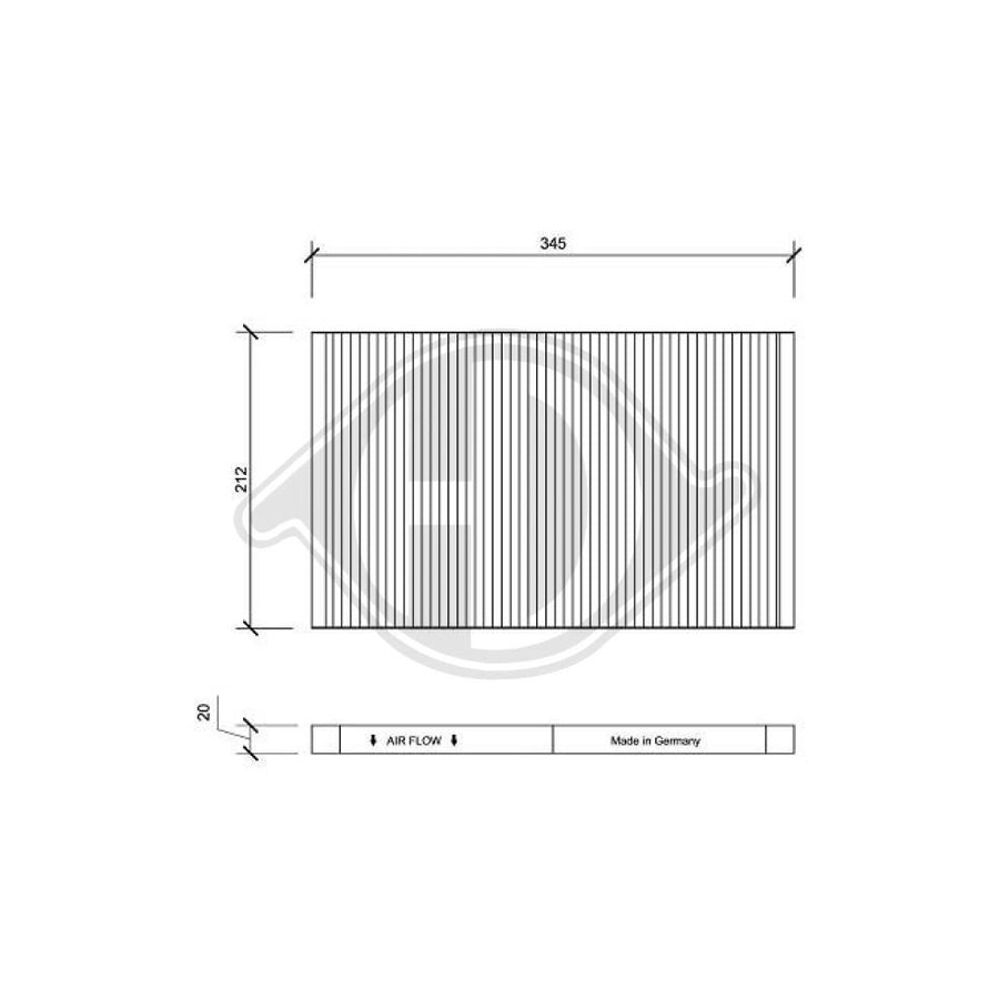 DIEDERICHS DCI1028 Pollen Filter For Audi A6