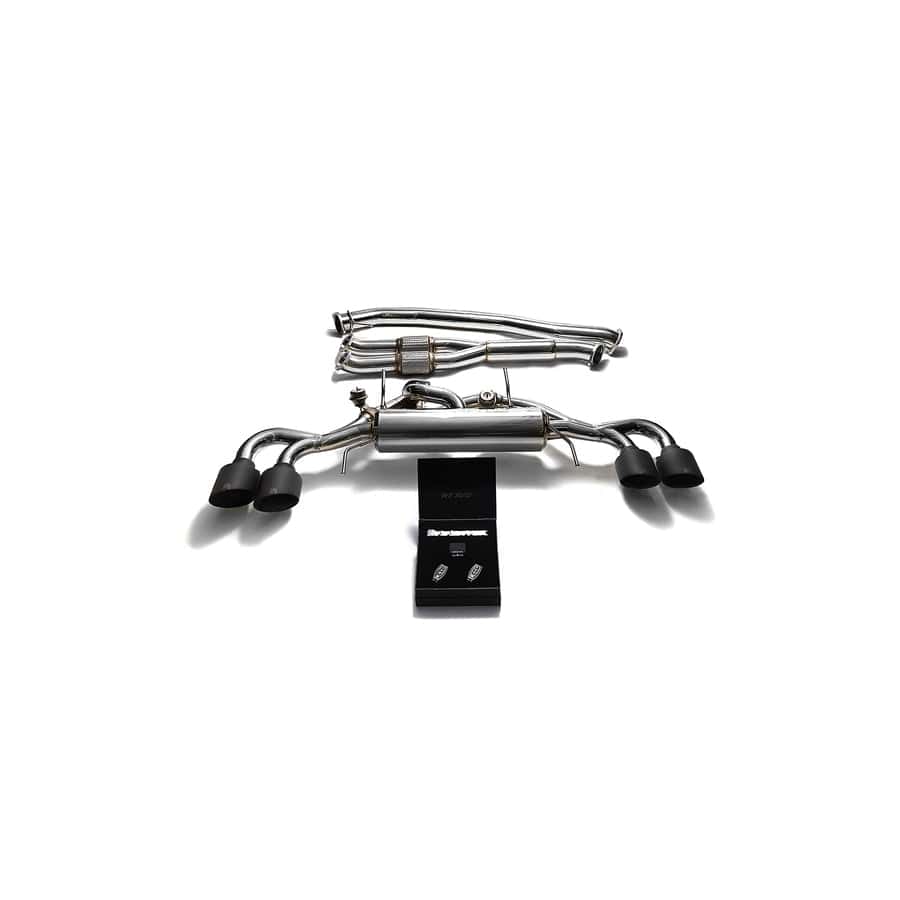 Armytrix NI35S-AF NI35S-QS12M Valvetronic 90mm Exhaust System w/Race Y-Pipe & Nissan GT-R R35 2009-2021 with Quad Matte Black 5"