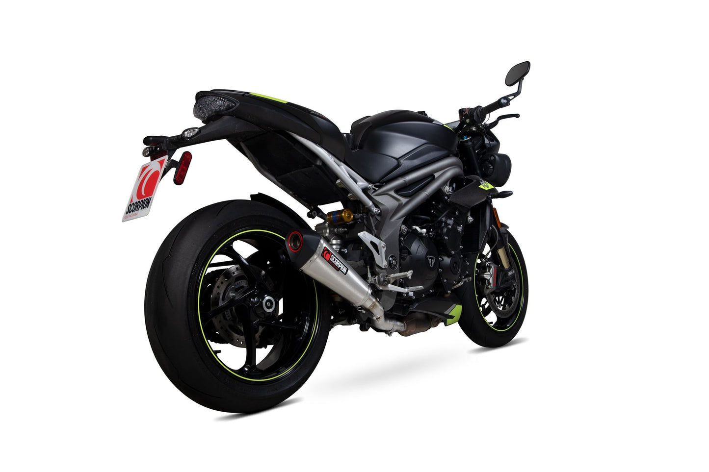 Scorpion RTR88SESEO Triumph Speed Triple Serket Taper Slip-On - Brushed Stainless Steel Sleeve | ML Performance US US