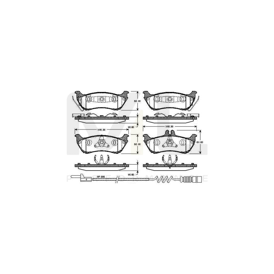 Bosch 0986Tb2783 Brake Pad Set Suitable For Mercedes-Benz Ml-Class (W163) Excl. Wear Warning Contact, With Accessories  | ML Performance Car Parts
