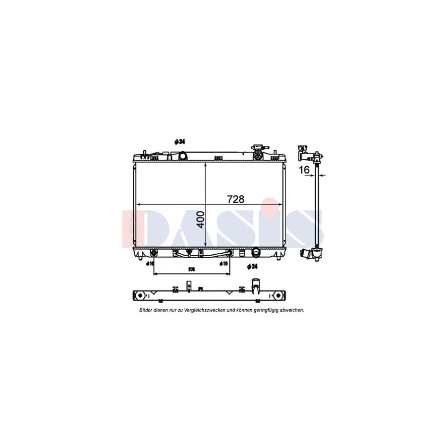 AKS Dasis 210257N Engine Radiator for Toyota Camry VI Saloon (_V4_)