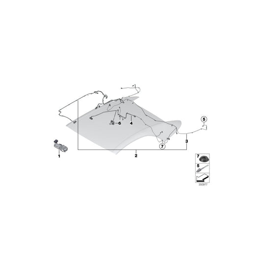 Genuine BMW 54347310633 F12 Wiring Harness, Rear Window (Inc. 640iX, 650iX 4.0 & M6) | ML Performance US Car Parts