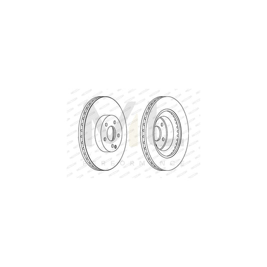 FERODO PREMIER Coat+ disc DDF1595C-1 Brake Disc Vented, Coated, without bolts/screws | ML Performance Car Parts