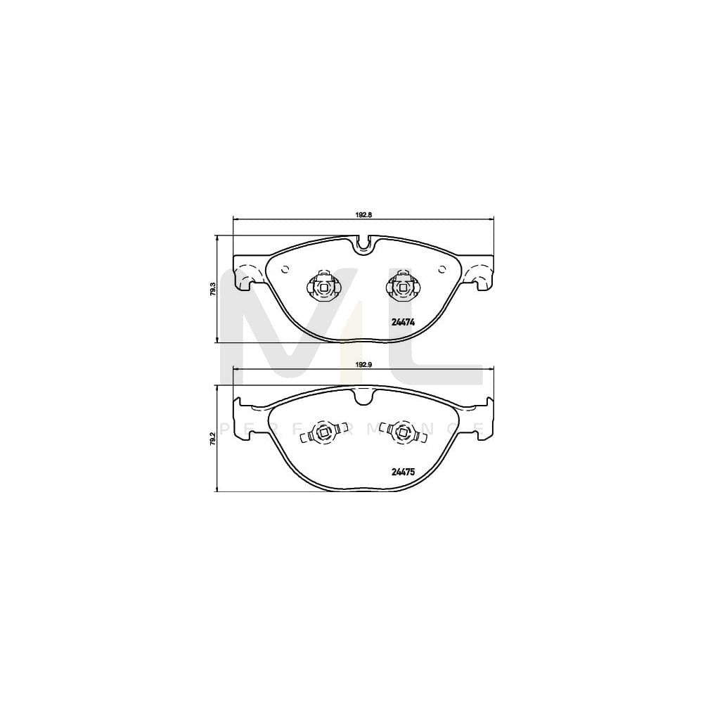 Hella 8DB 355 015-701 Brake Pad Set Not Prepared For Wear Indicator