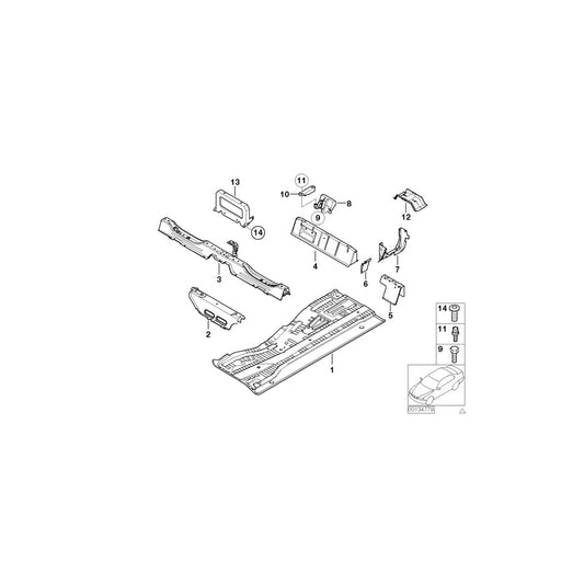Genuine BMW 41127009375 E53 Supporting Bracket, Backrest, Top Left (Inc. X5) | ML Performance US Car Parts