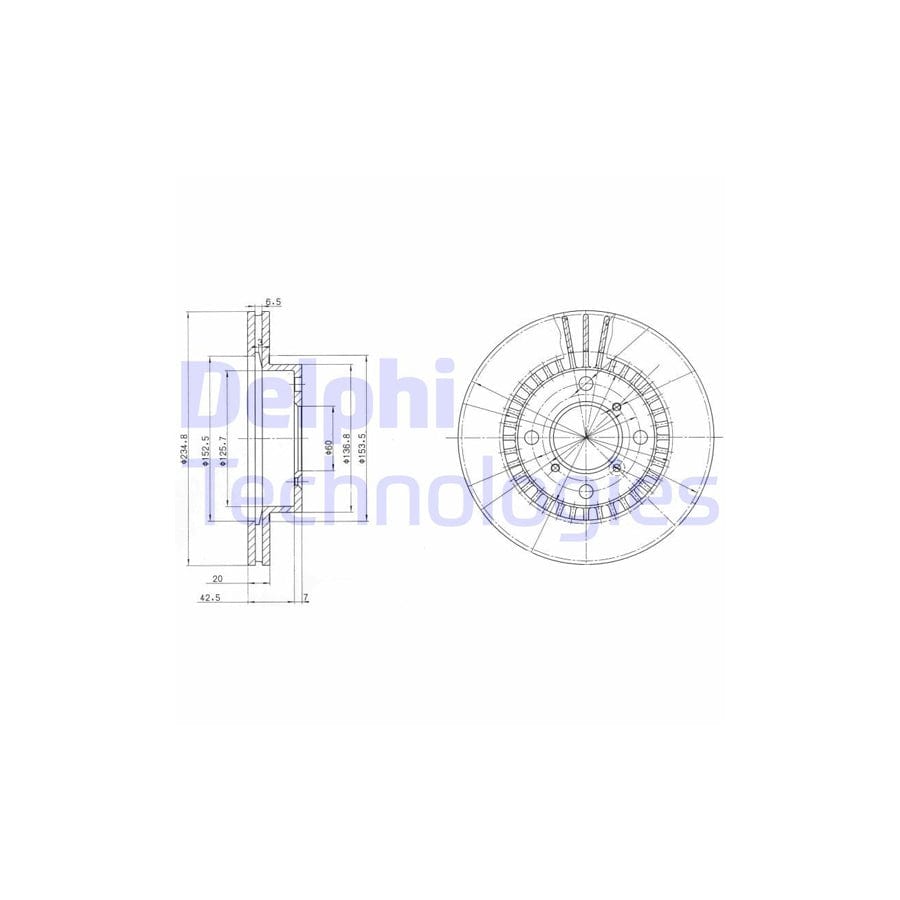 Delphi Bg3160 Brake Disc For Suzuki Baleno