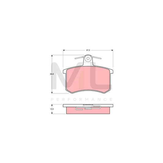 TRW Gdb829 Brake Pad Set Not Prepared For Wear Indicator | ML Performance Car Parts