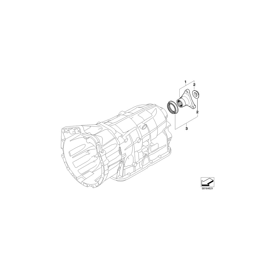 Genuine BMW 24137581608 E90 E91 Set, Oil Seal, Output Shaft (Inc. 316i, 330i & 323i) | ML Performance US Car Parts