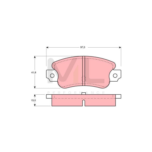TRW Gdb135 Brake Pad Set For Talbot Simca 1609/1610 Not Prepared For Wear Indicator | ML Performance Car Parts