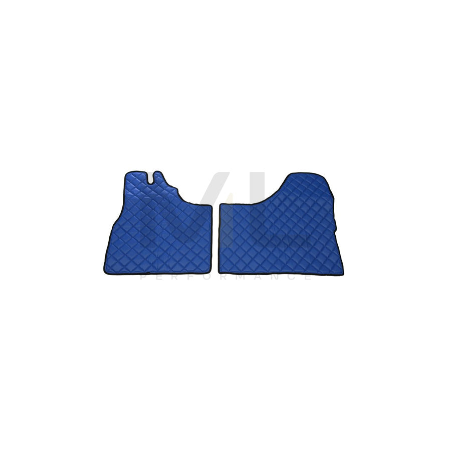 F-CORE FL19 BLUE Floor mat set Leatherette, Front, Quantity: 2, Blue