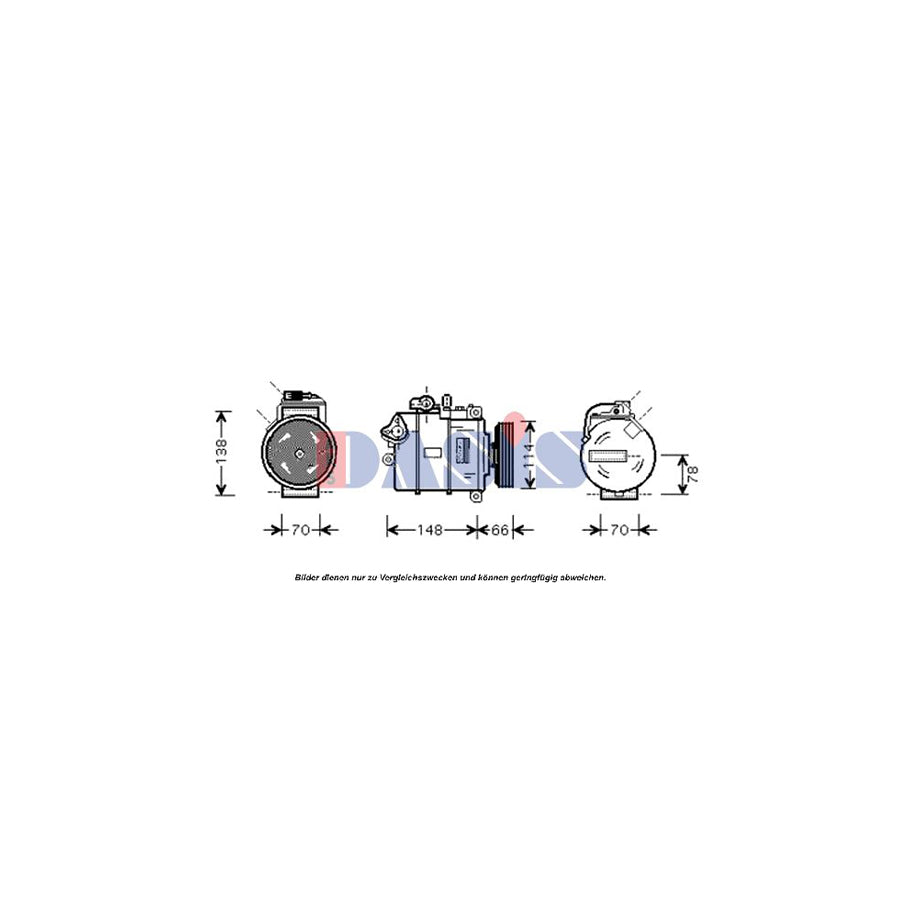 AKS Dasis 851551N Compressor, Air Conditioning