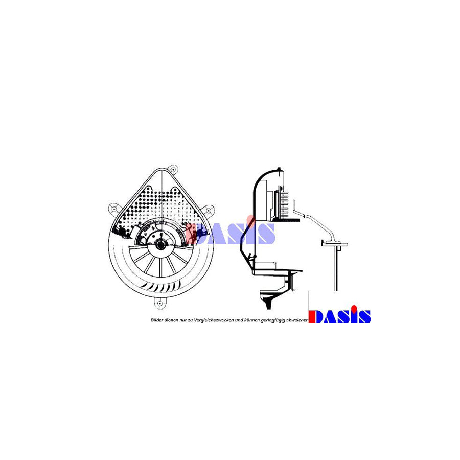 AKS Dasis 740115N Interior Blower for Peugeot 306