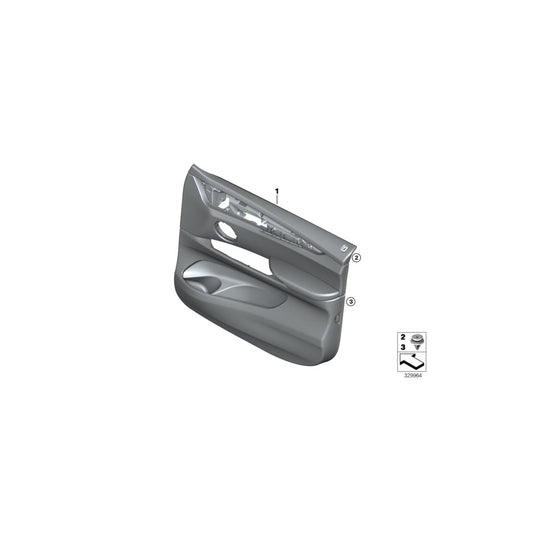 Genuine BMW 51417369950 F15 Door Lining Leather Front Right ELFENBEINWEISS (Inc. X5 30dX, X5 25d & X5 40dX) | ML Performance US