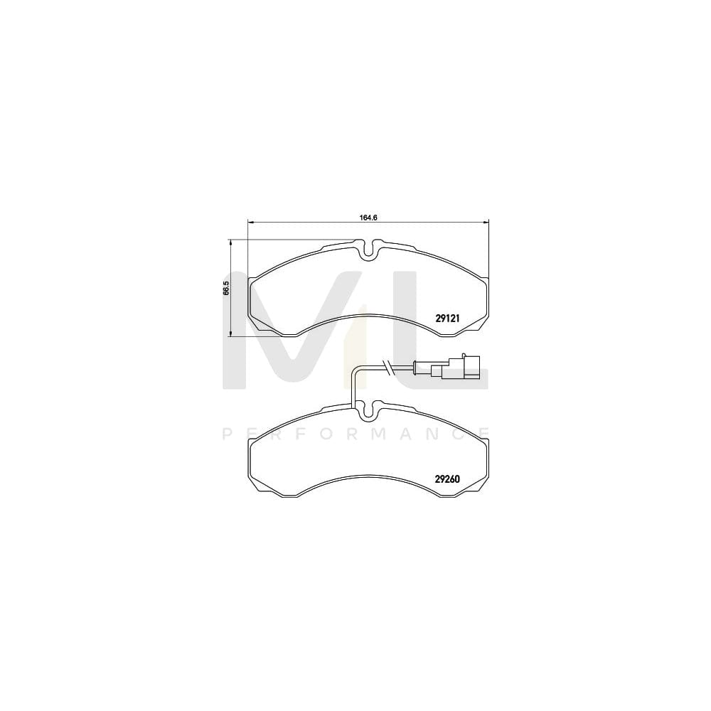 Hella 8DB 355 005-431 Brake Pad Set With Integrated Wear Warning Contact