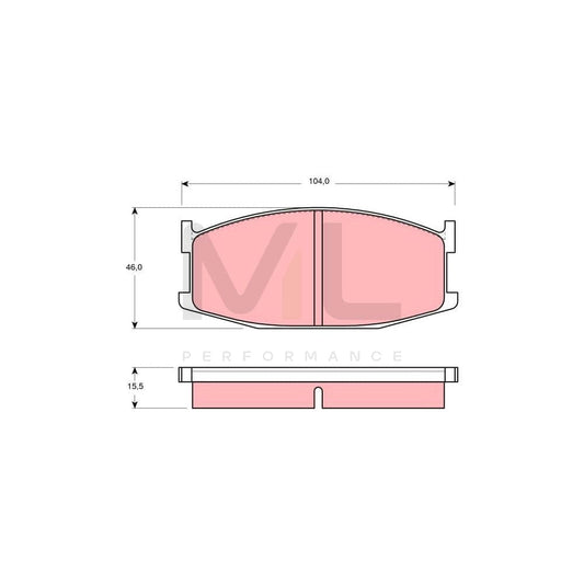 TRW Gdb198 Brake Pad Set For Mazda 929 I Saloon (La) | ML Performance Car Parts