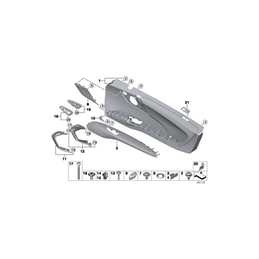 Genuine BMW 51417367996 I12 I15 Armrest, Leather Right ELFENBEINWEISS (Inc. i8) | ML Performance US
