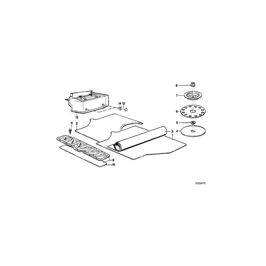 Genuine BMW 51471925408 E24 Trunk Mat ANTHRAZIT (Inc.  & 635CSi) | ML Performance US Car Parts