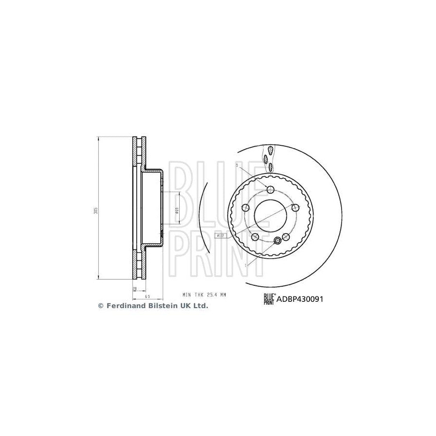 Blue Print Adbp430091 Brake Disc
